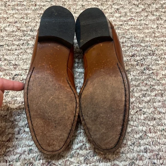 Jarman Mens Tan Genuine Kidskin Loafer Dress Shoes US 10 D brown - Picture 5 of 10